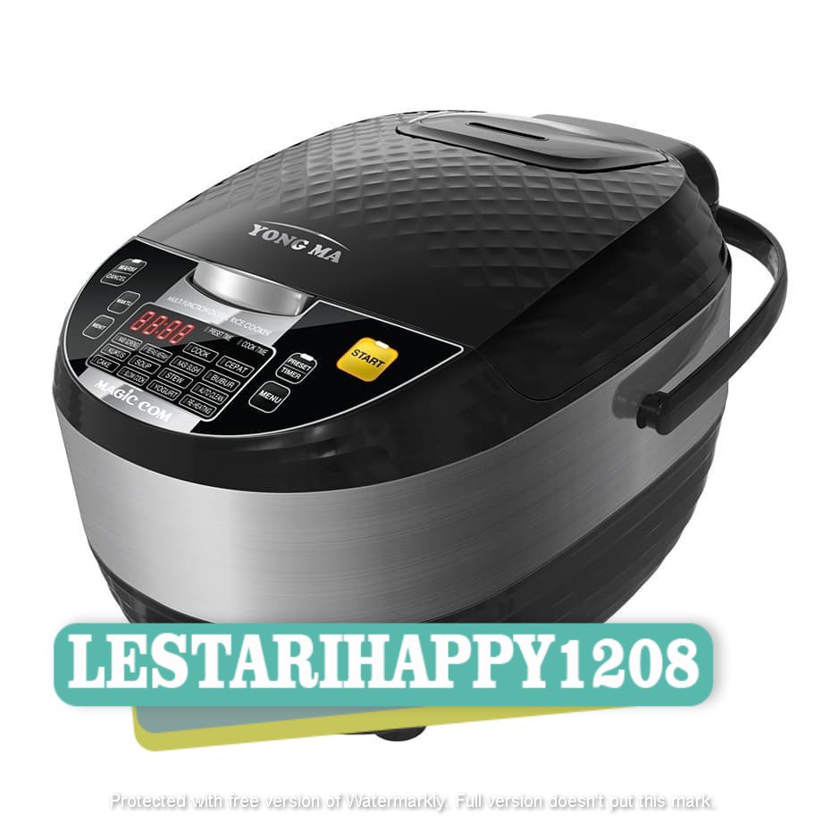 Jual magic com yong ma rice cooker digital 14 fungsi SMC 8027 KAPASITAS 2 LITER 400 WATT GARANSI