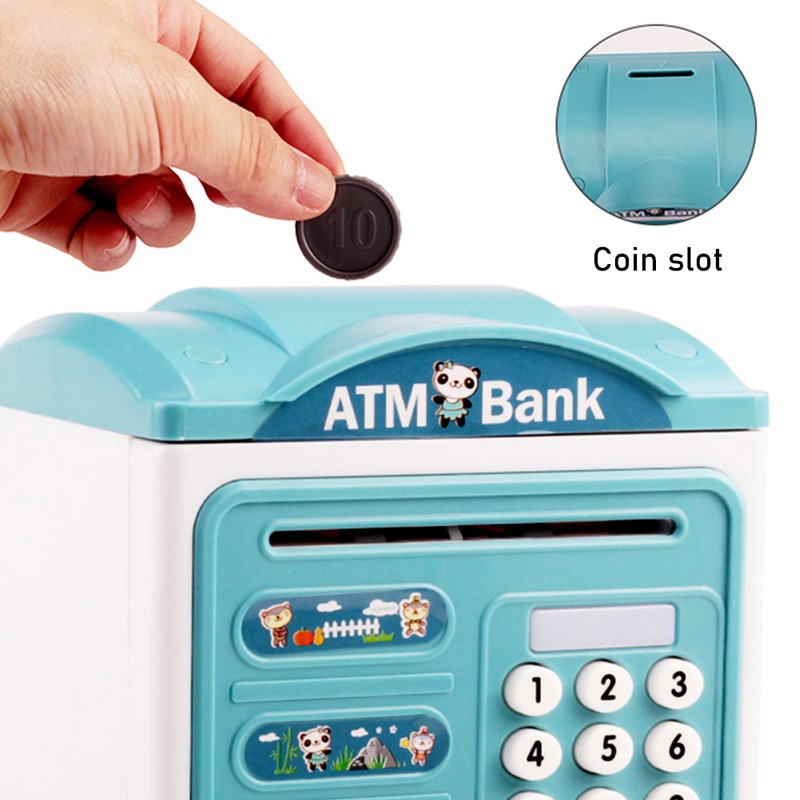 【COD】Celengan Fingerprint Safe Brankas Mainan Tabungan ATM Edukasi Anak