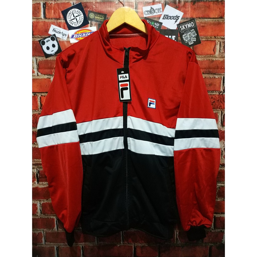 Jaket Tracktop Premium Best Seller White Navy/ Jaket Tractop FILA Expo Premium 01/ Cassual FILA