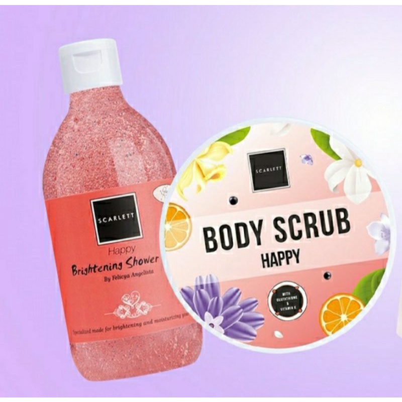 PAKET SCARLETT WHITENING 2 IN 1 BODY SHOWER GEL + BODY SCRUB ORIGINAL - PAKET PEMUTIH BADAN