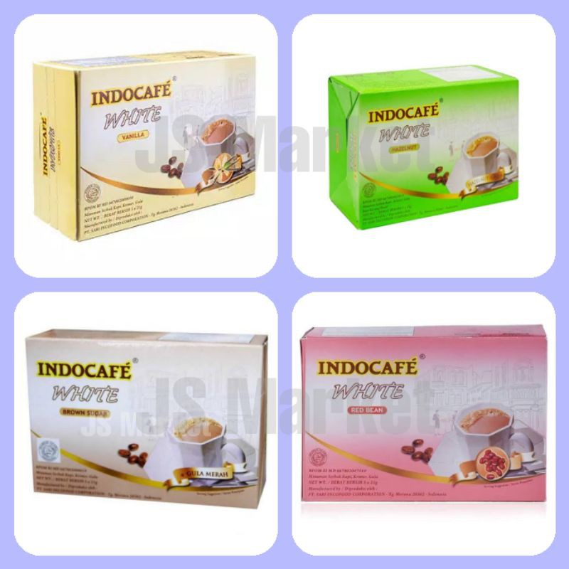 

INDOCAFE WHITE VANILLA / HAZELNUT / BROWN SUGAR / RED BEAN 5×21GR