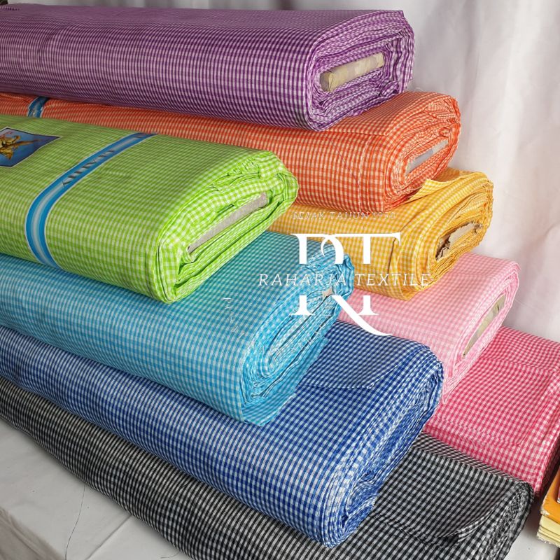 Kain Kotak Kecil | Kain Taplak Meja | Bahan Polyester Meteran Eceran