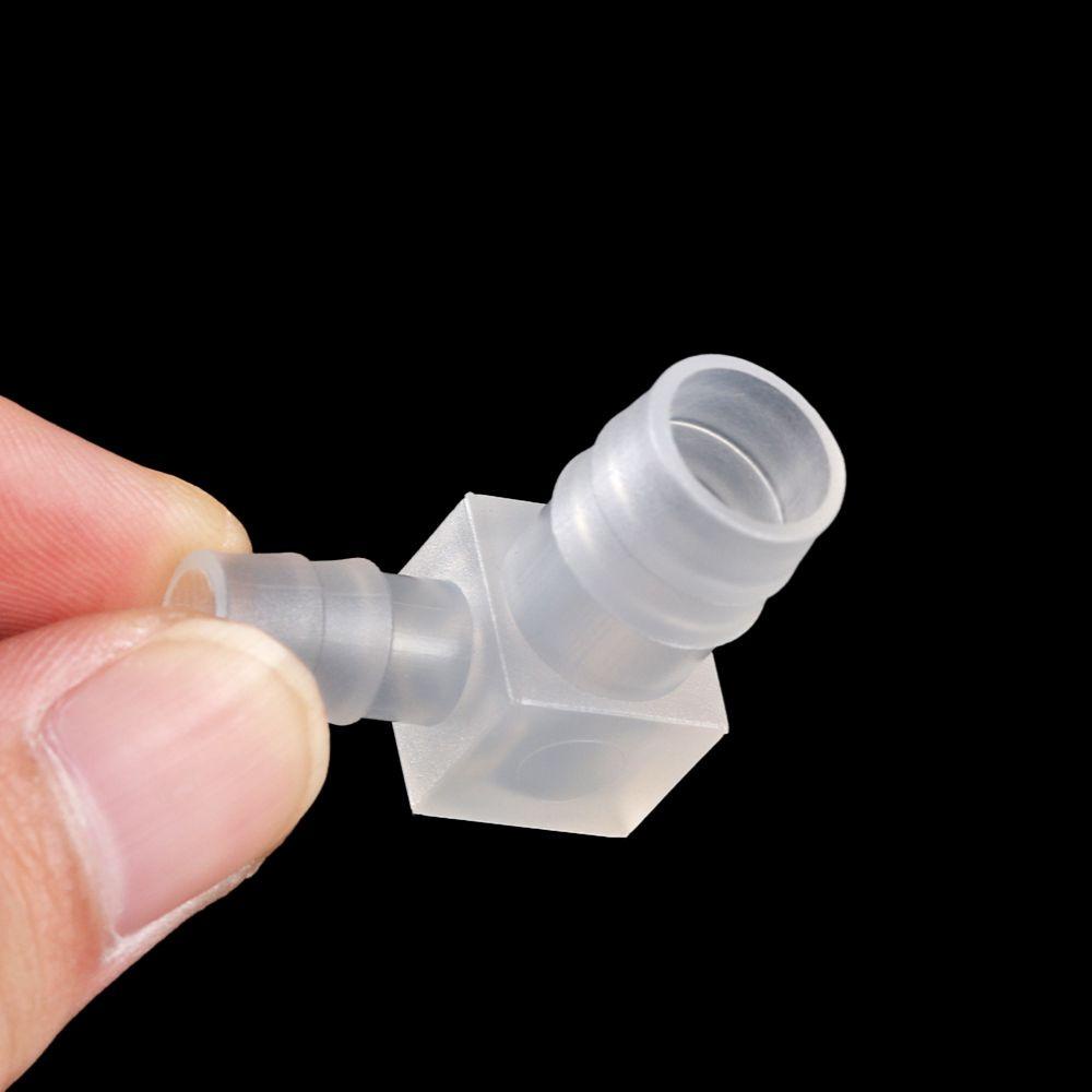 Nanas 5pcs Konektor Siku PP Sama Pompa Angin Pagoda Aquarium Fish Tank Sambungan Selang