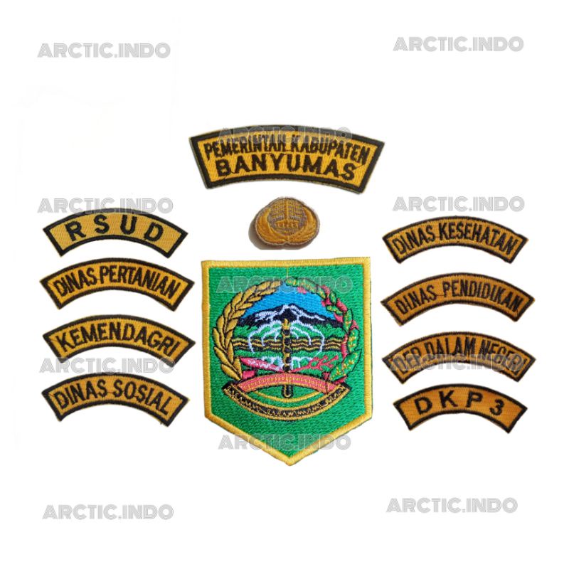 Badge Bordir Logo Pemerintah Daerah Kabupaten Banyumas High Quality