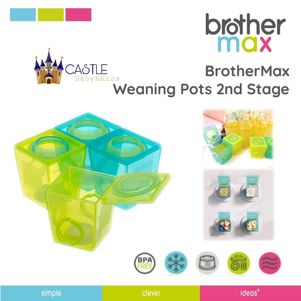 Castle - Brother Max 2nd Stage Weaning Pots – Wadah Penyimpanan MPASI