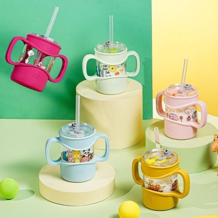 Gelas Kaca Silikon Anak / Training Cup Anak / Gelas Anak