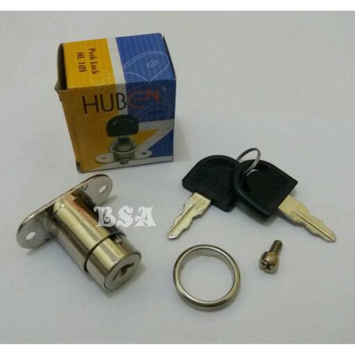 Kunci push lock / kunci lemari sliding kaca HUBEN HL105