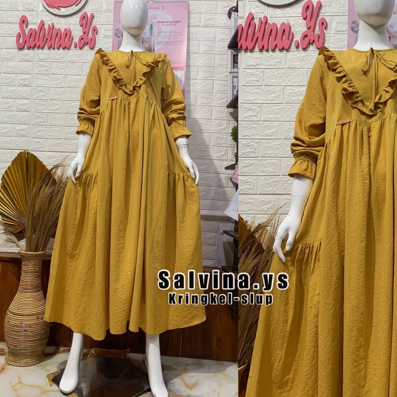 GAMIS SALVINA YS CRINGKEL CRINGKLE KRINGKEL SLUP RAYON ORIGINAL 100000%