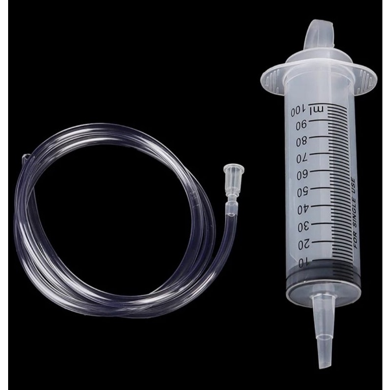 suntikan besar + selang 1 meter syringe spuit 100ml selang suntikan mainan large syringe - suntikan besar tanpa jarum