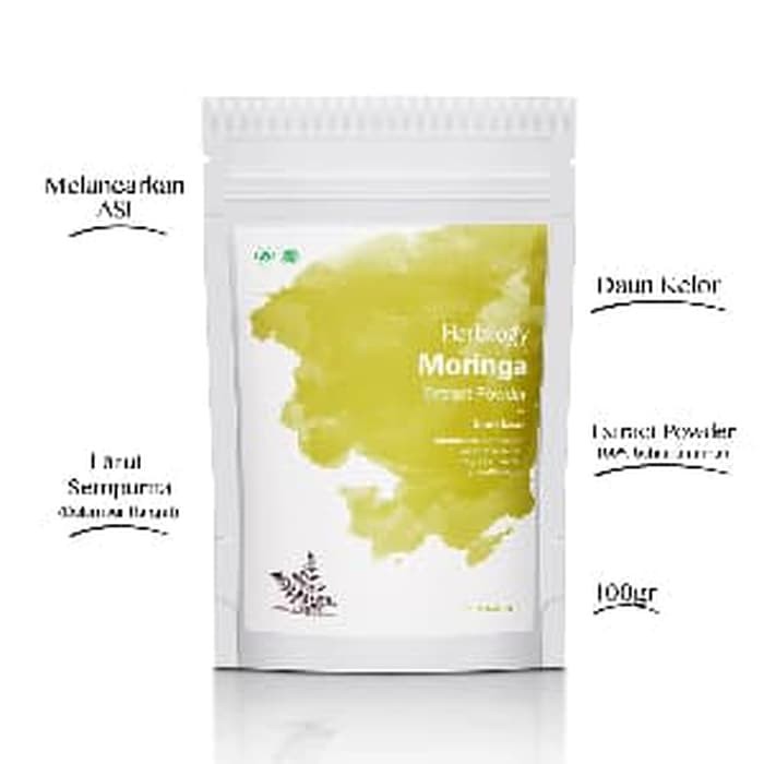 HERBILOGY - Moringa (Daun Kelor) Extract Powder 100gr ASI Booster