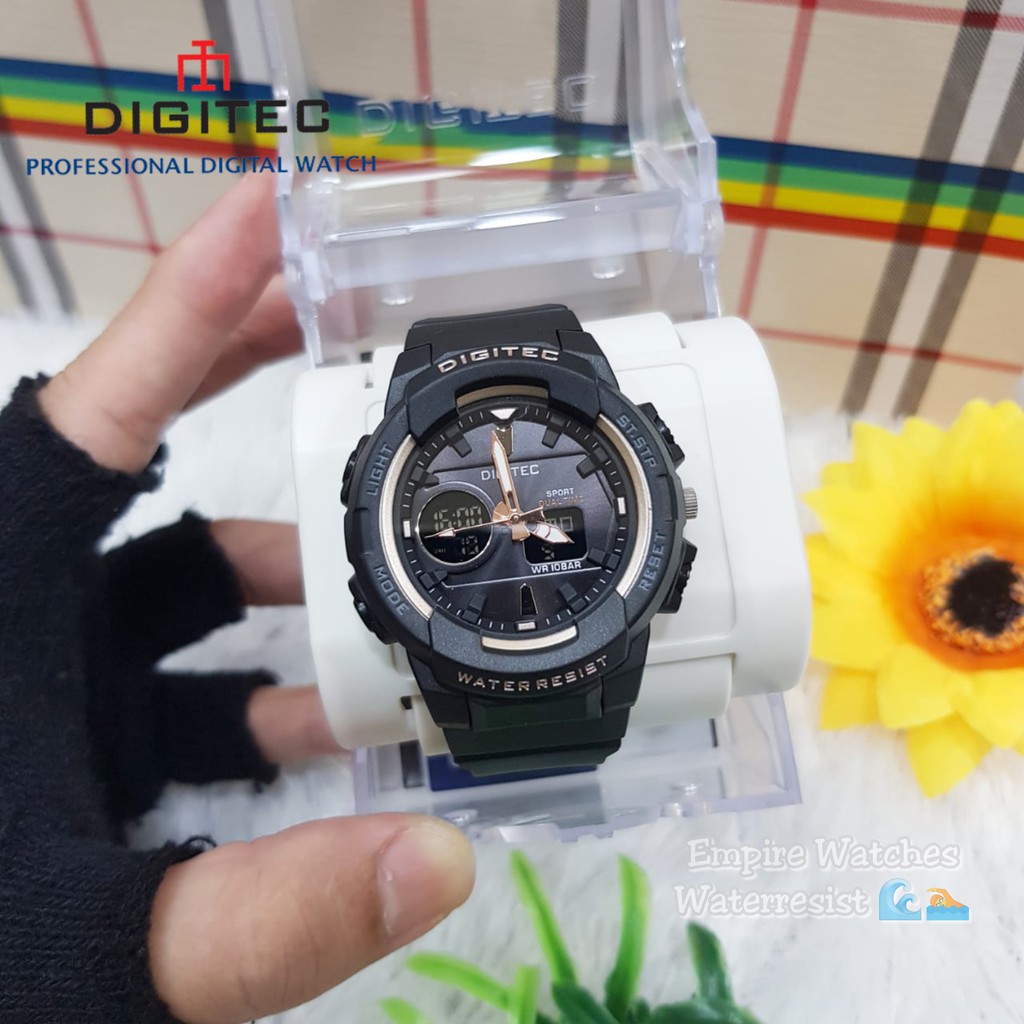 Jam Tangan Digitec BDA4130T DG4130T 4130 Wanita Analog Digital Strap Rubber Waterproof Kualitas Orig