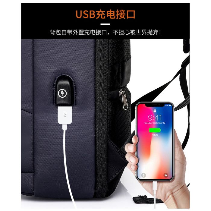 KAKA KA-509 - Lightweight Casual 20L Backpack with USB Charging Port - Tas Ransel Pria Fashionable