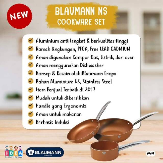 Blaumann Cookware Set 3 pcs
