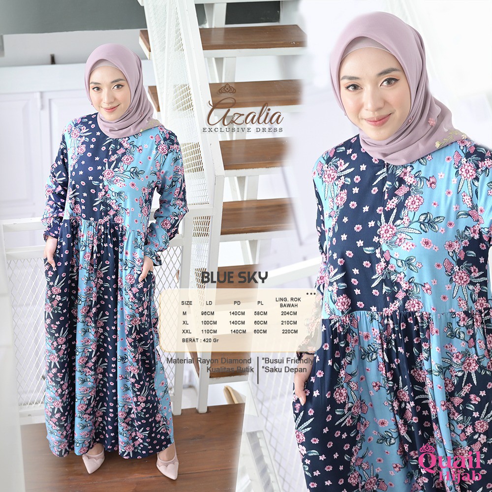 AZALIA~ GAMIS DEWASA QUAIL HIJAB