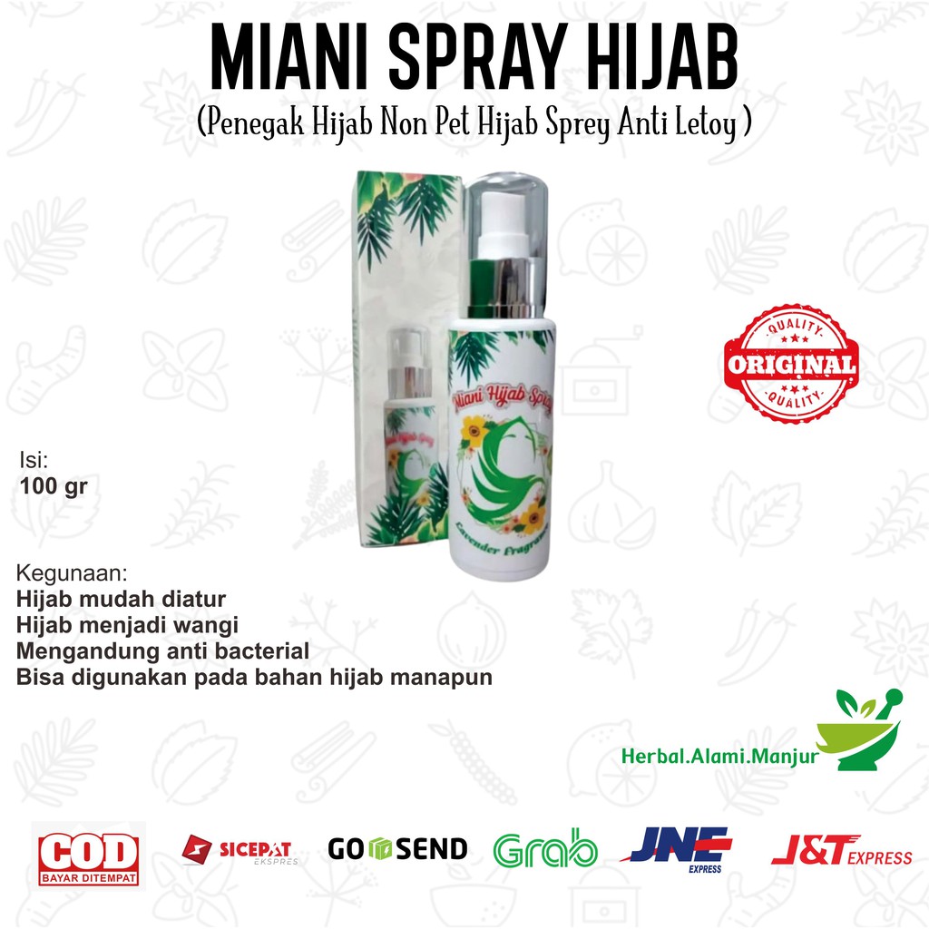 HIJAB SPRAY ANTI LETOY JILBAB KERUDUNG INSTAN SPRAY PEWANGI PARFUM HIJAB JILBAB SYARI NIQAB