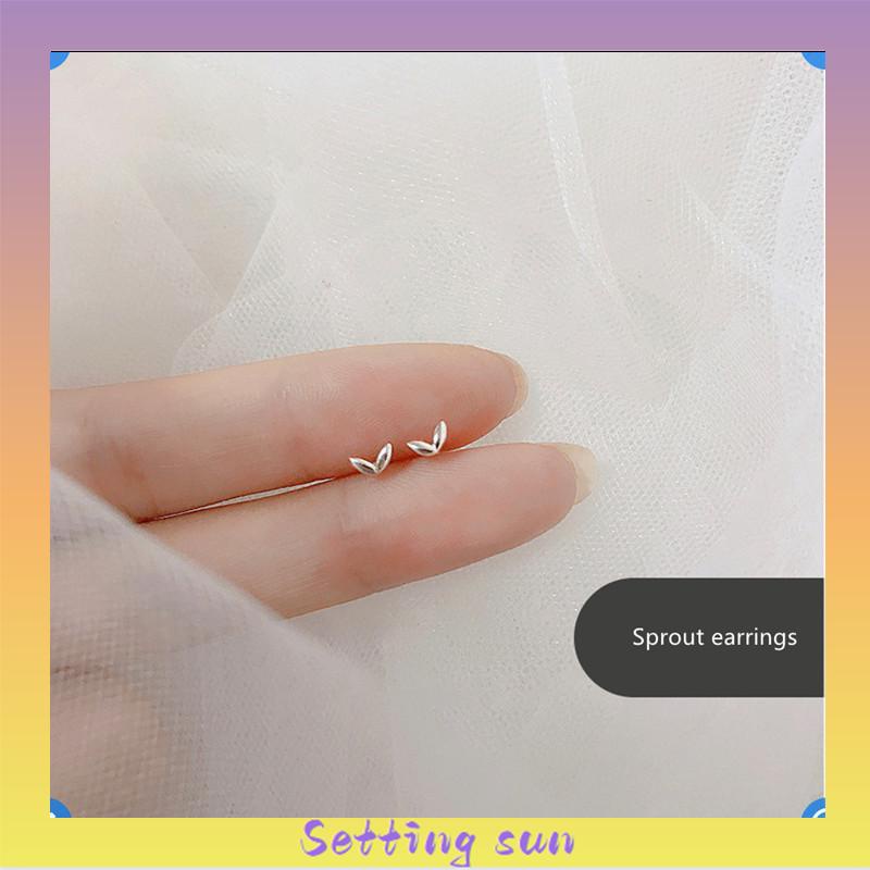 18K Emas anting korea Anting Tusuk untuk Wanita Aksesoris Fashion TN