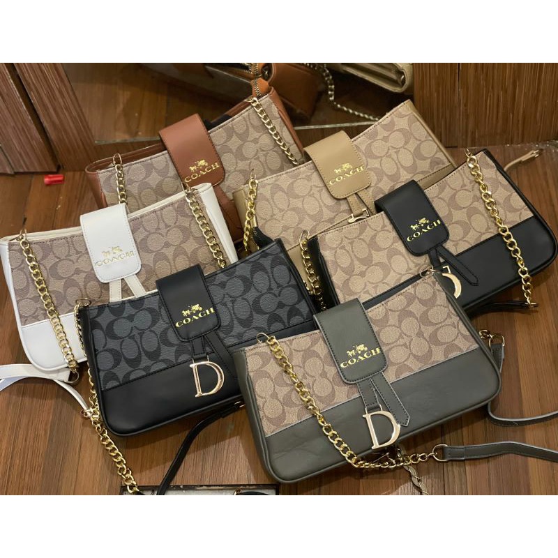 Tas Selempang Wanita Coach Branded Import