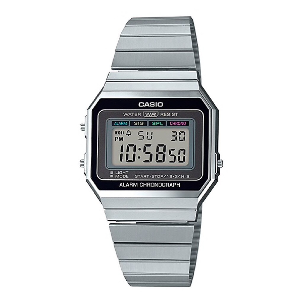 JAM TANGAN WANITA CASIO A-700W-1A ORIGINAL - A700W SILVER