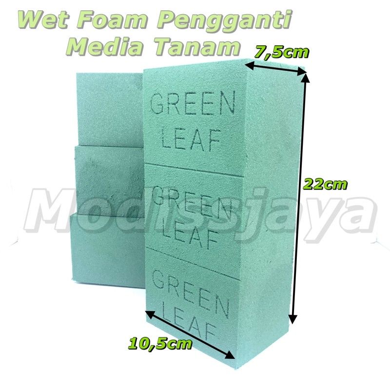 Wet Floral - Foam Busa Bunga Basah - Foam Busa Oasis - Pengganti Media Tanah Tanaman