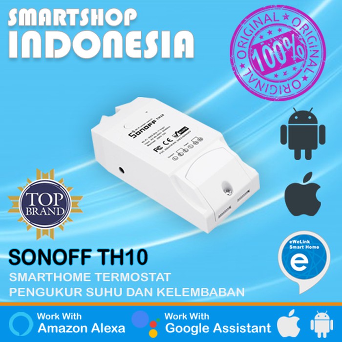 Sonoff TH 10 Wifi Temperature dan Humidity Control Monitor
