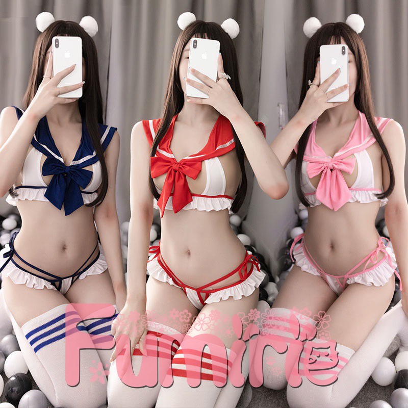 【Fumirie】Sexy School Lace Lingerie Seifuku Cosplay Seragam Sekolah Seksi