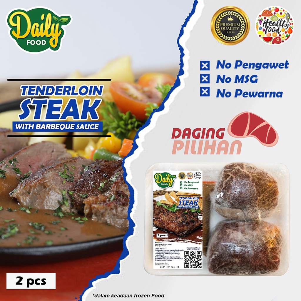 PAKET DAGING SAPI STEAK TENDERLOIN FROZEN DAILY FOOD MAKANAN BEKU