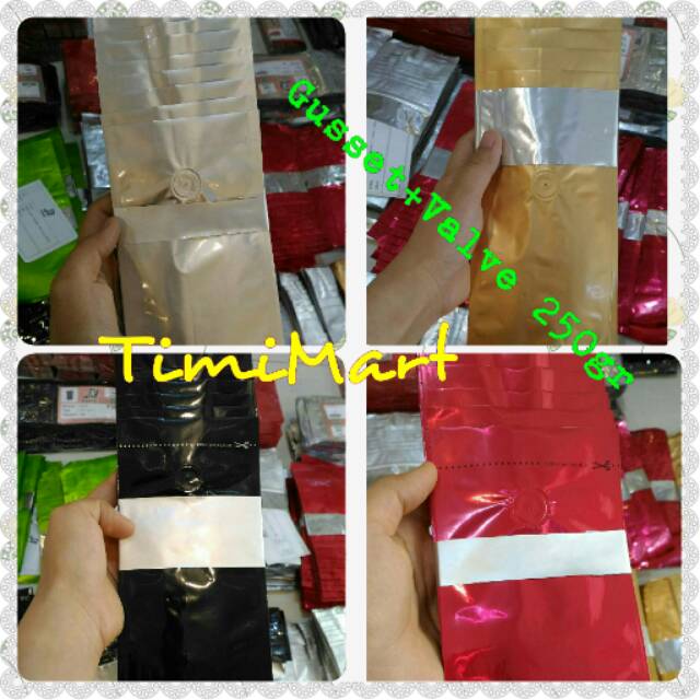 Gusset / Kemasan Kopi 250 + Valve