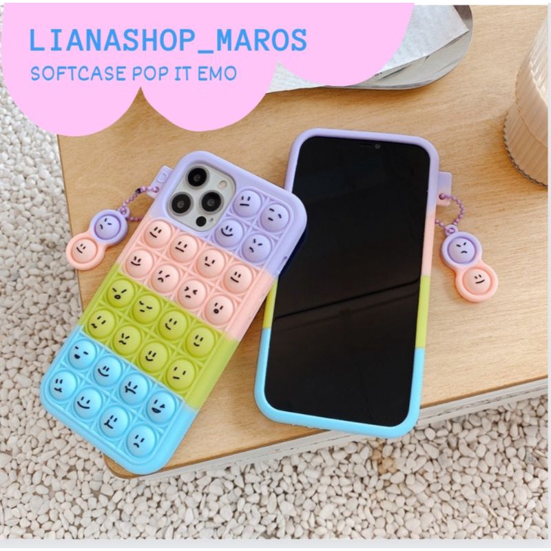 SOFTCASE POP IT EMO VIVO Y20/Y12S/Y20S/Y12/Y15/Y17/V20/Y50/Y30/Y30i/S1, OPPO A5s/A7/A12/A54/A55/A53/