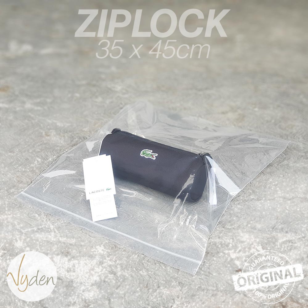 Plastik Klip 35 x 45cm 100 BUAH Ziplock Sepatu Tas Baju Jersey Jaket Paking MURAH