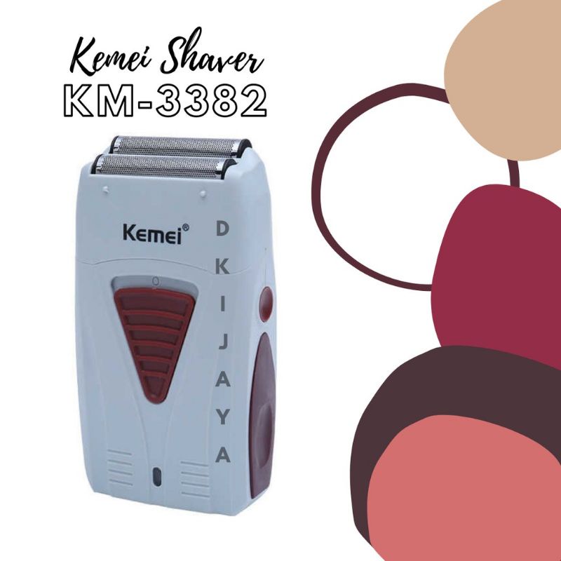 Alat Cukur Rambut Kumis Jenggot Kemei Km-3382 // Mesin Cukur Elektrik // Shaver