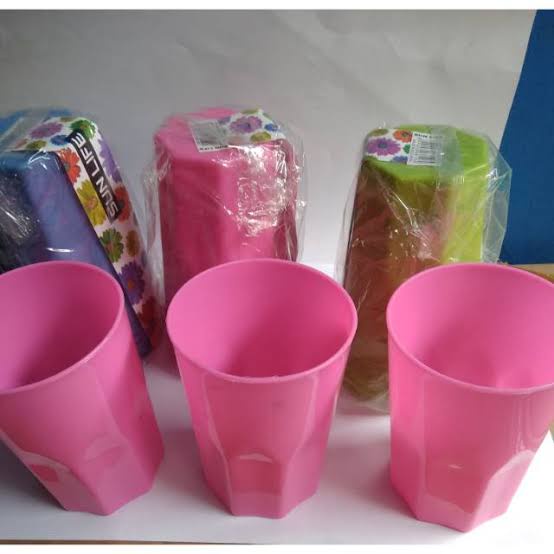 Gelas Plastik Sunlife 6 Piece Been cup 320Ml