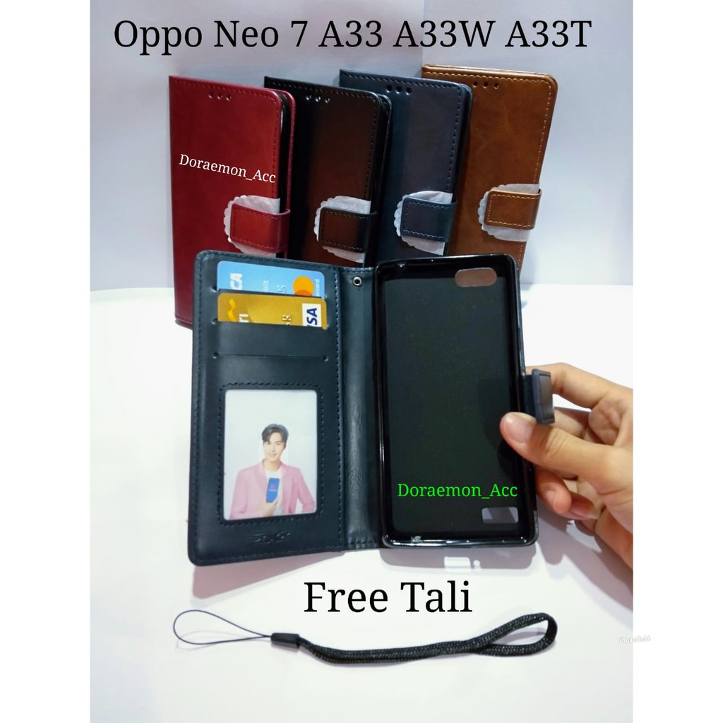 Flip cover Oppo neo 7 A33 A33W A1603 - wallet leather case kulit