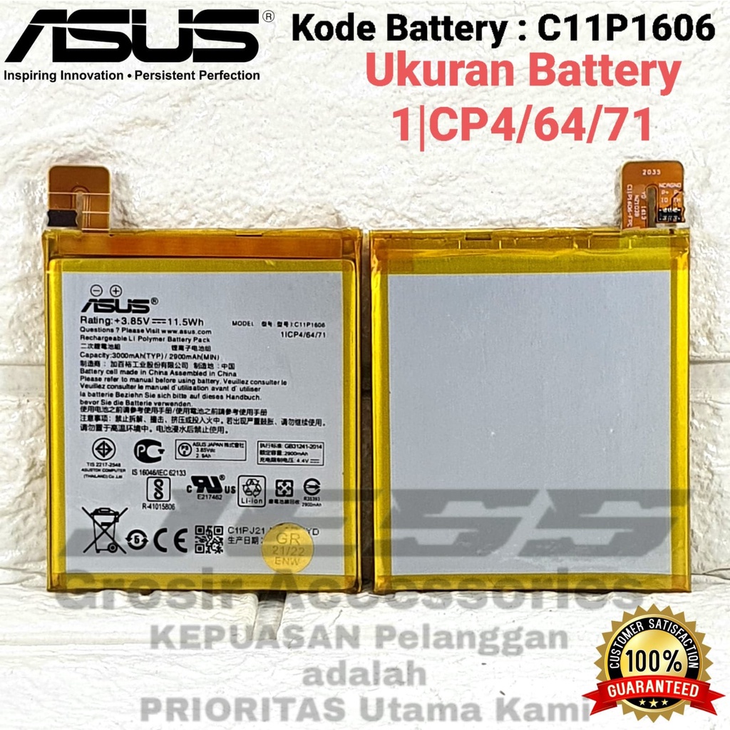 Baterai ASUS Zenfone 3 Laser 5.5&quot; - ZC551KL - Z01BDB - Z01BDC - Z01BDA KD-103497 Battery Original C11P1606