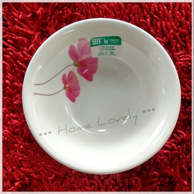 (6pcs) seiring onyx mangkok soup 7/melamin motif Camelia 2407S