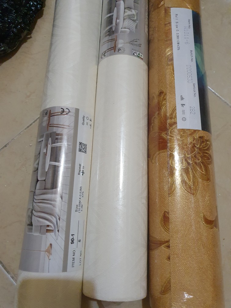 Wallpaper Dinding Polos Tekstur Siluet Elegan Putih Cream Coklat Merah