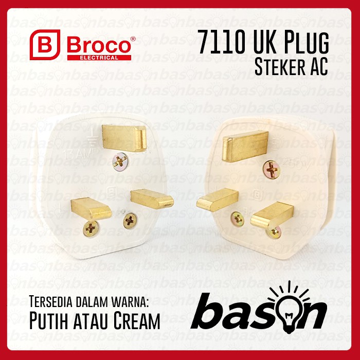 BROCO Colokan AC | 7110 | UK Plug | Steker