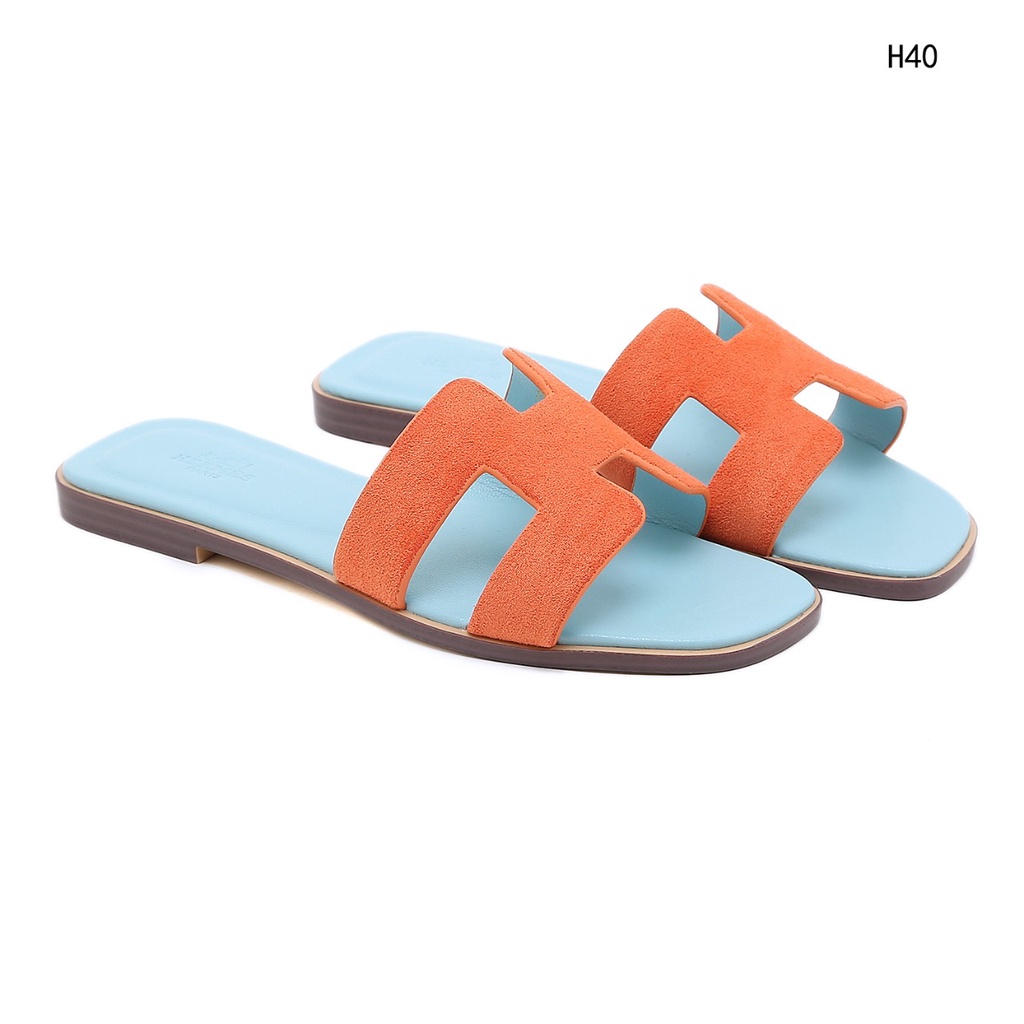 H Suede Goatskin Oran Sandals #H40