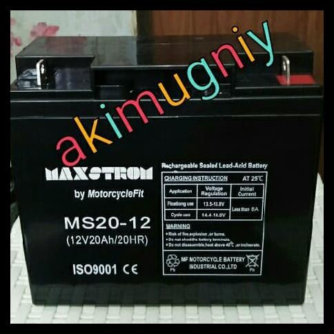 Aki Baterai Kering Vrla Mf 20Ah 12V Sepeda Listrik Ups Genset Gs Yuasa