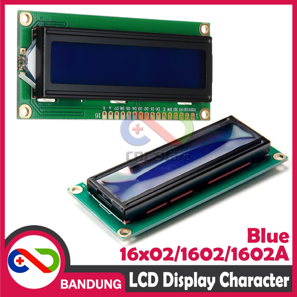 Lcd Character 16x2 1602 5v Blue Backlight Module Shopee Indonesia