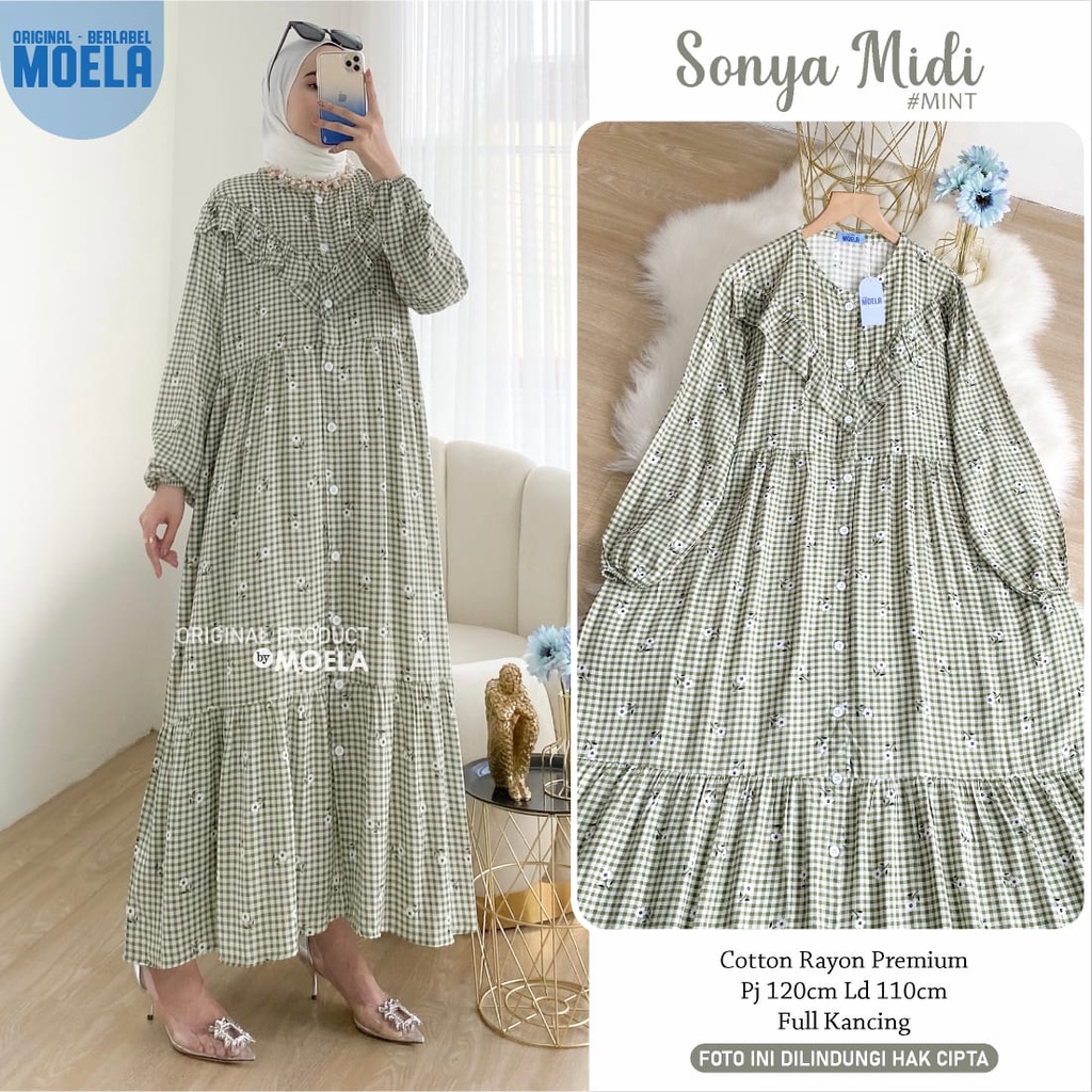 BAJU WANITA SONYA MIDI BY MOELA