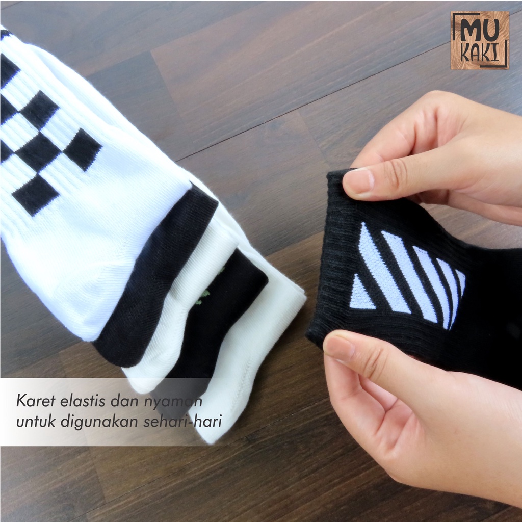 Kaos Kaki  Sport Dewasa Kekinian Pria Wanita Katun Premium Mukaki