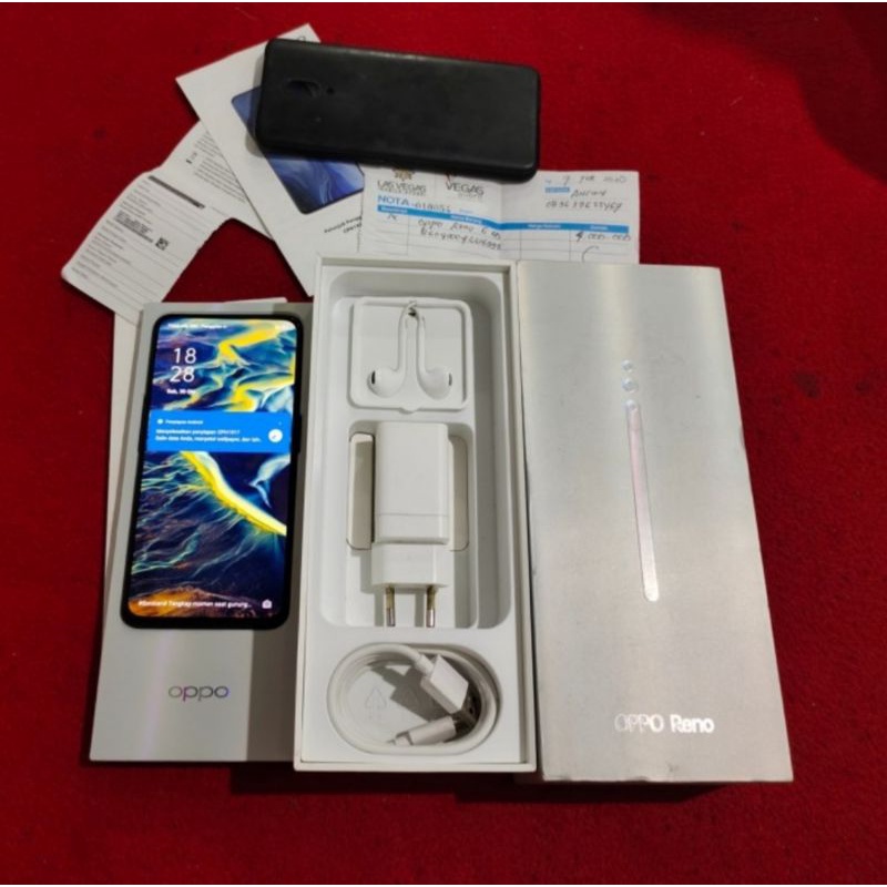 OPPO RENO 1 - RENO 2 SIRIP HIU  6/256 & 8/256 SNAPDRAGON 730G SECOND FULLSET ORI MULUS BEKAS GARANSI