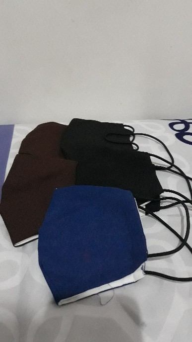 Masker Kain 3 Ply Dengan Kantong Filter Tissue