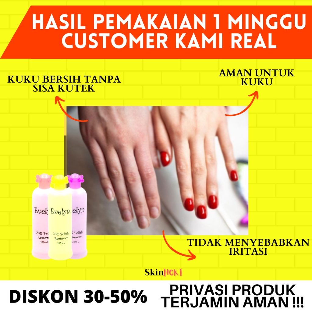 PEMBERSIH CAT KUKU EVELYN NAILPOLISH REMOVER  120ML ASETON ORIGINAL BPOM