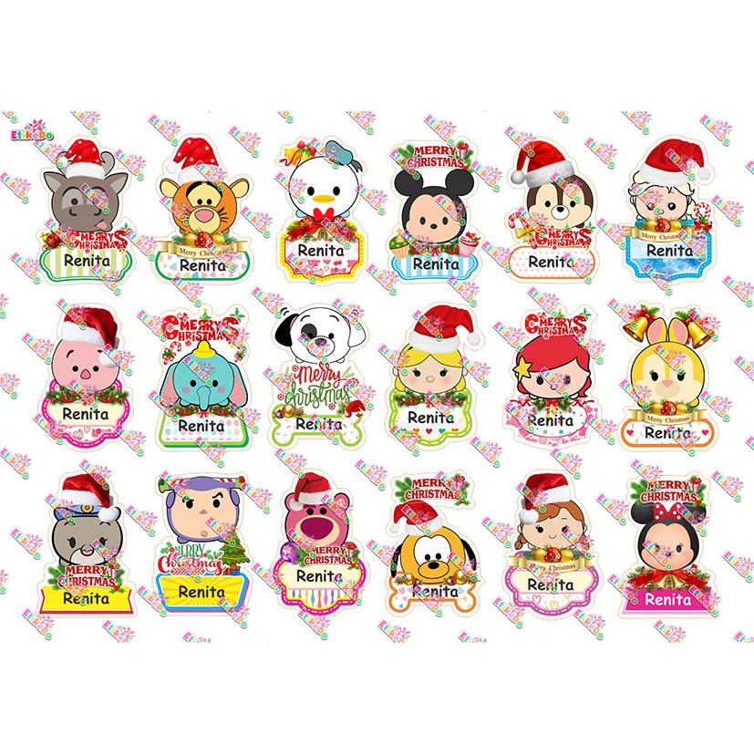 

LABEL NAMA TSUM TSUM 72 STIKER - ANTI AIR/ROBEK/LUNTUR -2 Nama TS5M2