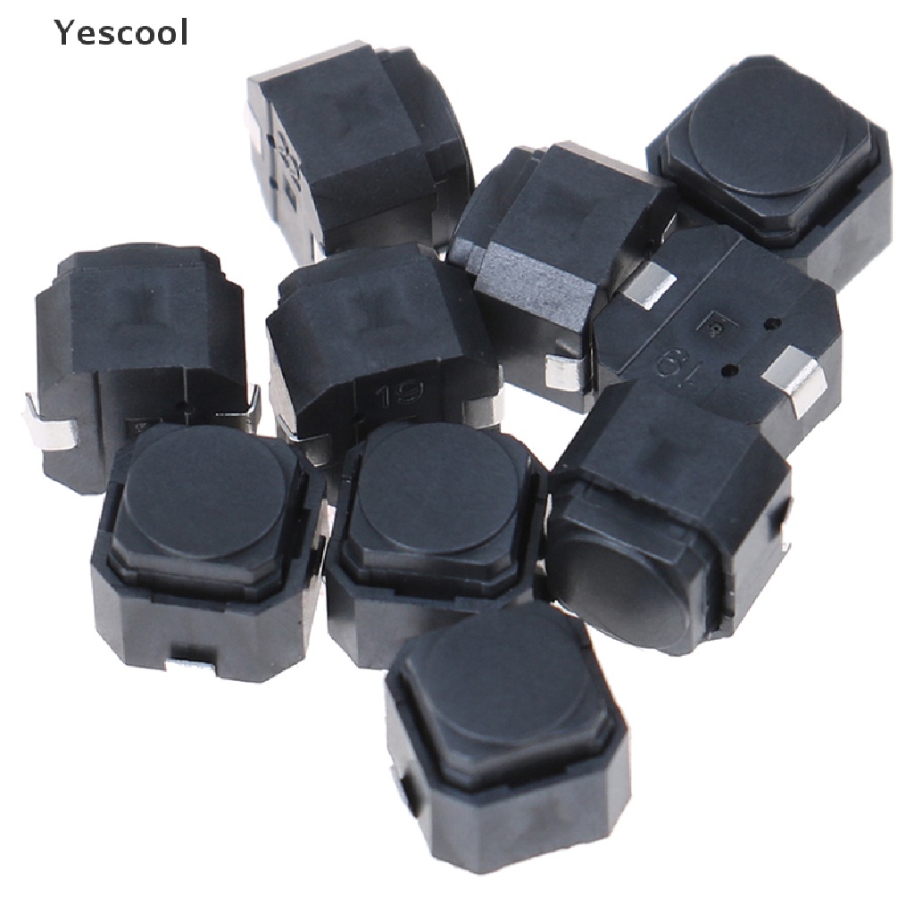 Yescool 10Pcs Tombol Saklar Sentuh Bahan Silikon Ukuran 6x6 X 5mm