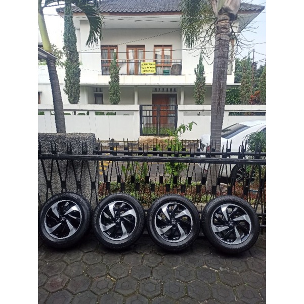 4 Velg R15 PCD 100+Ban 185/65 Honda mobilio brio rs civic calya sigra city jazz sigra agya ayla karimun vios etios siirion