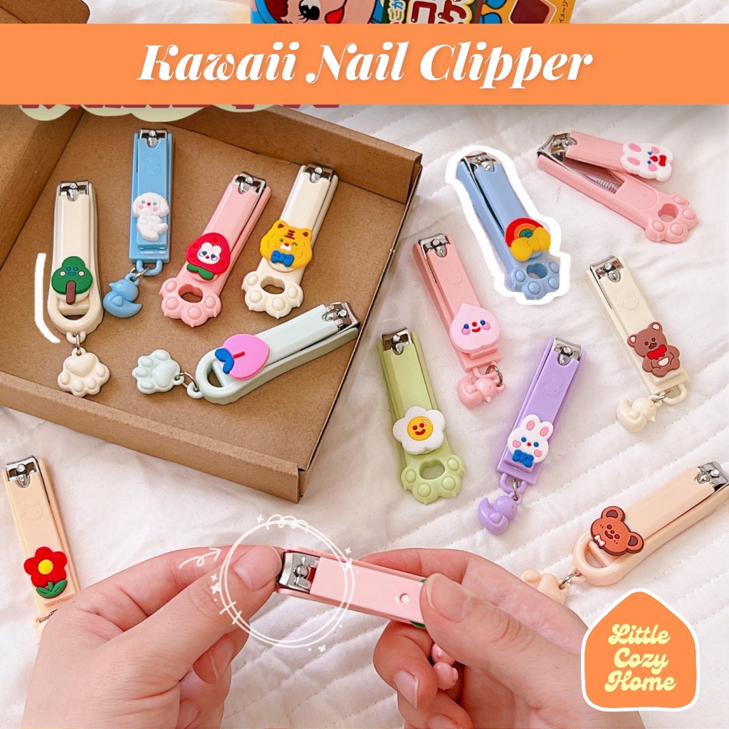 Kawaii Nail Clipper / Gunting Kuku Mini Portable Pocket / Pemotong Kuku Lucu Imut Praktis Motif Karakter Ala Korea Style 3D