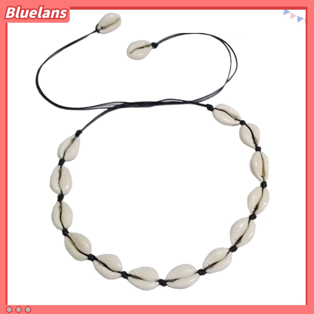 Bluelans Kalung Choker Handmade Desain Kerang Laut Gaya Hawaii Untuk Wanita