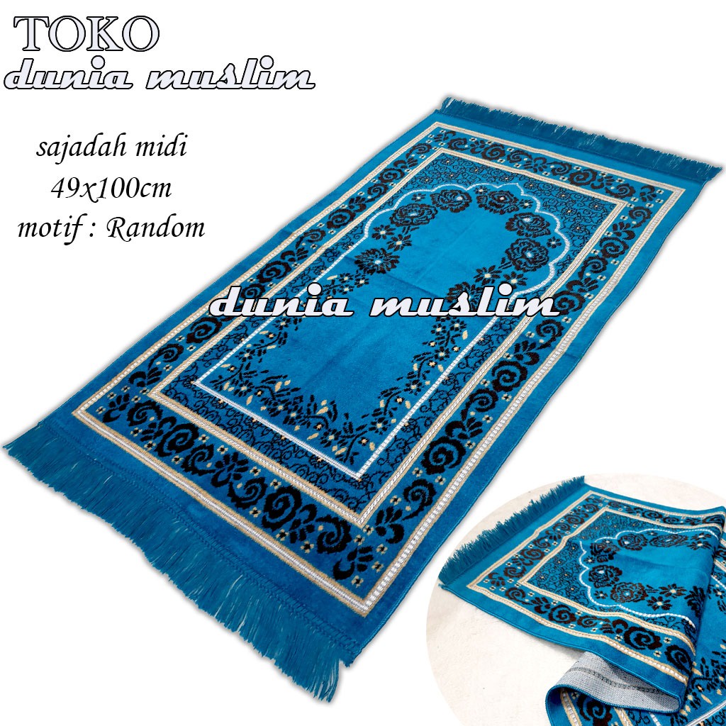 Sajadah Turki Dewasa Exclusive/ukuran Medium 49 cm x 100 cm/ Tebal Halus Lembut Original/ Perlengkapan Shalat/ Pakaian Muslim/ Sejadah Turki Dewasa/ Sajadah Impor Turki/ Dunia Muslim